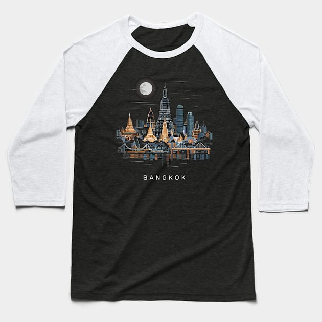 BANGKOK Baseball T-Shirt by likbatonboot